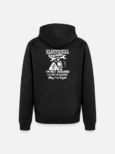 Elektroingenieur Ich bin Elektroingenieur - Unisex Premium Bio Zip Hoodie - Schwarz