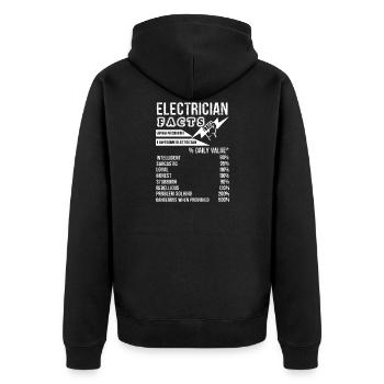 Électricien Électricien Infos - Veste à capuche bio Premium Unisexe - noir - Dos - Nico (187cm)