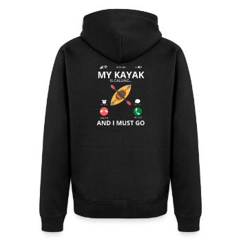 Mon Kayak Kayak Kayak kayak - Veste à capuche bio Premium Unisexe - noir - Dos - Nico (187cm)