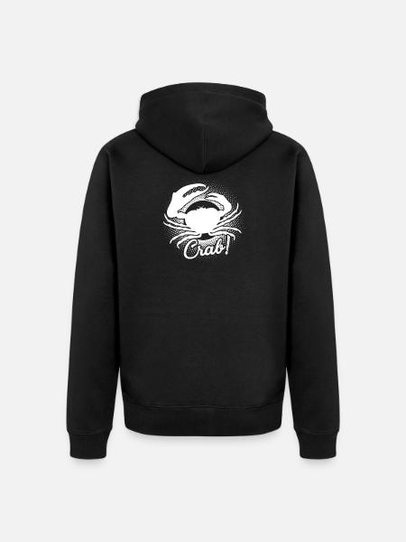 Crab Crab Happy - Unisex Premium Organic Zip Hoodie - black