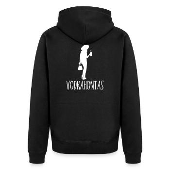 Vodkahontas Geschenk Hochzeit Ehe Braut - Unisex Premium Bio Zip Hoodie - Schwarz - Hinten - Nico (187cm)