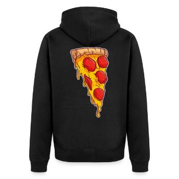 Pizza Kruste Scheibe Pizza Pie Maker Bäcker - Unisex Premium Bio Zip Hoodie - Schwarz - Hinten - Nico (187cm)