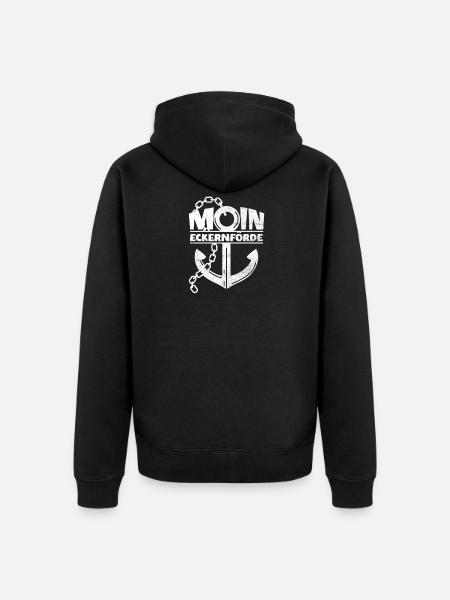 MOIN ECKERNFÖRDE - Meer Küste - Anker - Unisex Premium Bio Zip Hoodie - Schwarz