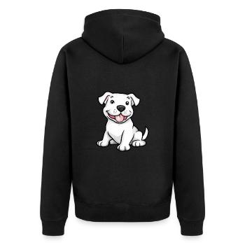 Dogue Argentino Chien Bande Dessinée Bébé - Veste à capuche bio Premium Unisexe - noir - Dos - Nico (187cm)