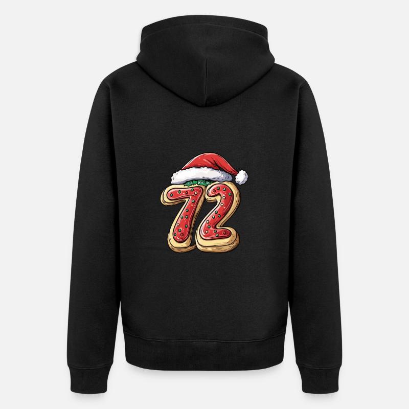 72 Nombre Noël - Veste à capuche bio Premium Unisexe - noir