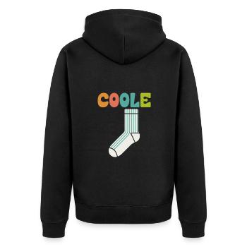 Chaussette cool - design motivant amusant - Veste à capuche bio Premium Unisexe - noir - Dos - Nico (187cm)