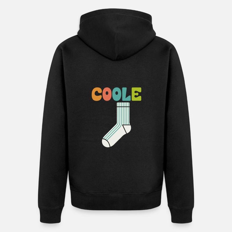 Chaussette cool - design motivant amusant - Veste à capuche bio Premium Unisexe - noir