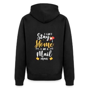 Postal parcel service courier - Unisex Premium Organic Zip Hoodie - black - Back - Nico (187cm)