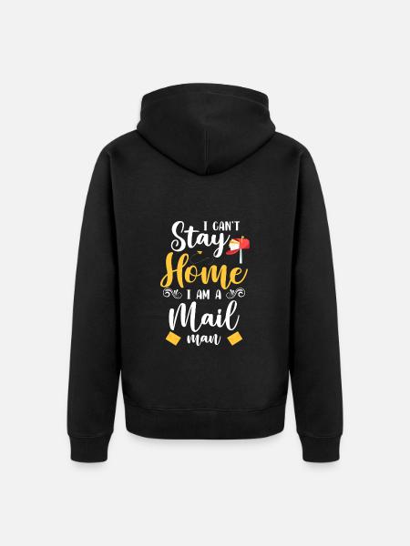 Postal parcel service courier - Unisex Premium Organic Zip Hoodie - black