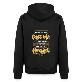 Agent de sécurité Sécurité Travail du Service de sécurité - Veste à capuche bio Premium Unisexe - noir - Dos - Nico (187cm)