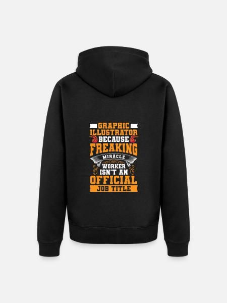 Designer Draughtsman Drawing - Unisex Premium Organic Zip Hoodie - black