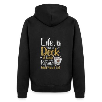 Jeu de cartes Ace Vegas - Veste à capuche bio Premium Unisexe - noir - Dos - Nico (187cm)