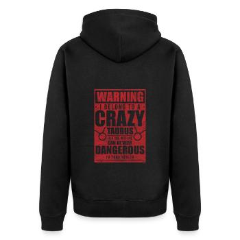 Sternzeichen Astrologie Aberglaube Sternbild - Unisex Premium Bio Zip Hoodie - Schwarz - Hinten - Nico (187cm)