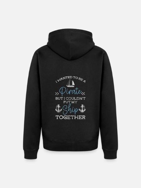 Sailing Ocean Cruise - Unisex Premium Organic Zip Hoodie - black