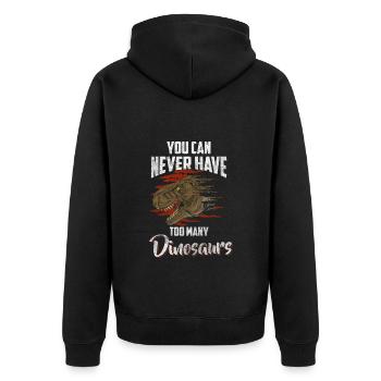 Dino Raptor - Veste à capuche bio Premium Unisexe - noir - Dos - Nico (187cm)