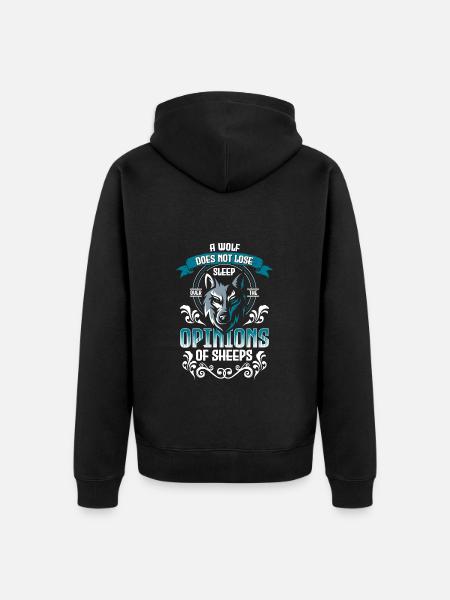 Werewolf Dog Howling Wolfpack - Unisex Premium Organic Zip Hoodie - black