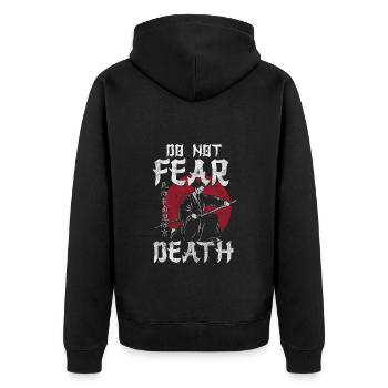 Samurai Sword Courage Ronin - Unisex Premium Organic Zip Hoodie - black - Back - Nico (187cm)