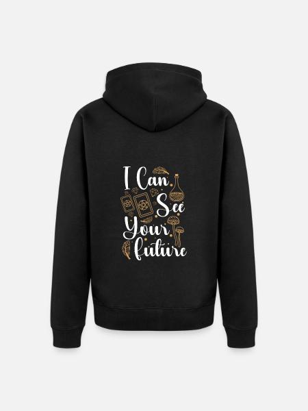 Psychic Astrologer - Unisex Premium Organic Zip Hoodie - black