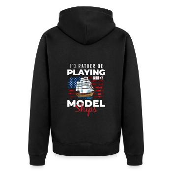 Navire Miniature Voilier Rc Bateau - Veste à capuche bio Premium Unisexe - noir - Dos - Nico (187cm)