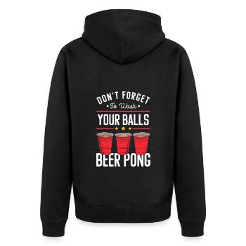 Beerpong Alcohol Rules Ball - Veste à capuche bio Premium Unisexe - noir - Dos - Nico (187cm)