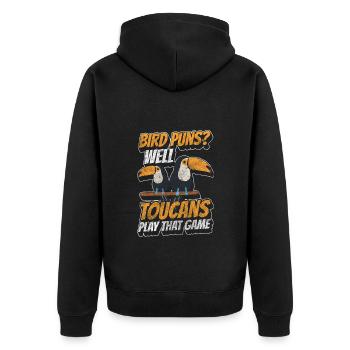 Toucan animal oiseau sauvage volant - Veste à capuche bio Premium Unisexe - noir - Dos - Nico (187cm)