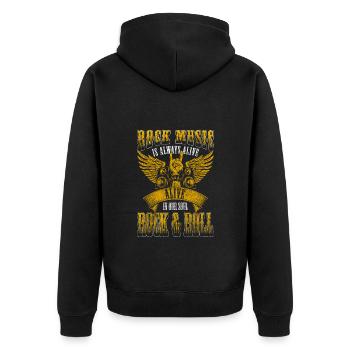Festival des chanteurs de rock - Veste à capuche bio Premium Unisexe - noir - Dos - Nico (187cm)