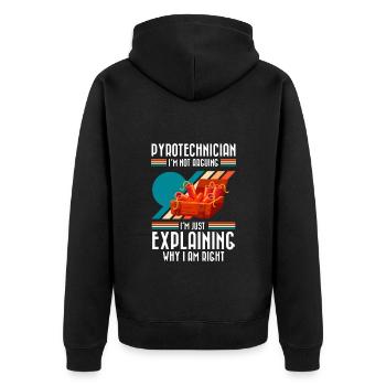 Pyrotechnie Ultras Feux d’artifice - Veste à capuche bio Premium Unisexe - noir - Dos - Nico (187cm)