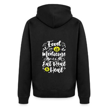 Nutritionniste Fitness Régime alimentaire - Veste à capuche bio Premium Unisexe - noir - Dos - Nico (187cm)