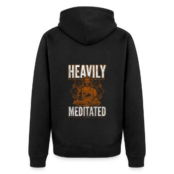 Méditation Salut Pleine conscience Tao - Veste à capuche bio Premium Unisexe - noir - Dos - Nico (187cm)