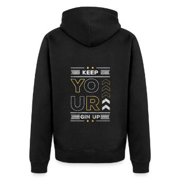 Alcool Bar Fête Fête Boisson - Veste à capuche bio Premium Unisexe - noir - Dos - Nico (187cm)