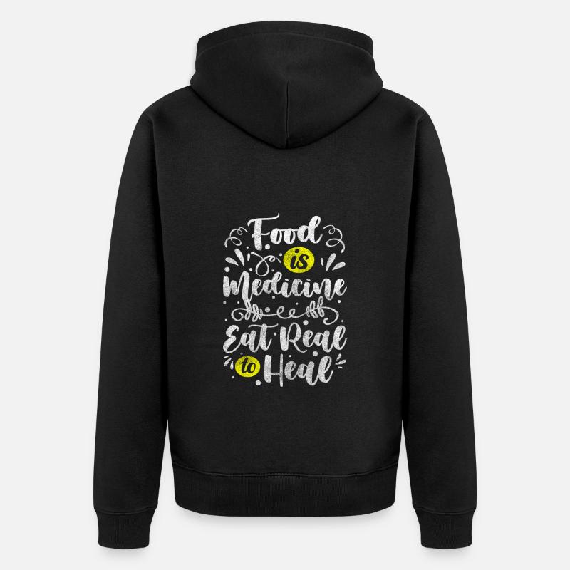 Berater Berufung Essgewohnheit Bewusst - Unisex Premium Bio Zip Hoodie - Schwarz