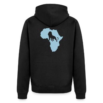 faune Lion Wildlife Safari Savannah de l'Afrique - Veste à capuche bio Premium Unisexe - noir - Dos - Nico (187cm)