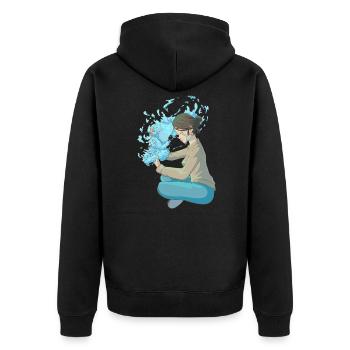 Perte de nourrisson Sensibilisation aux fausses couches Perte de grossesse - Veste à capuche bio Premium Unisexe - noir - Dos - Nico (187cm)