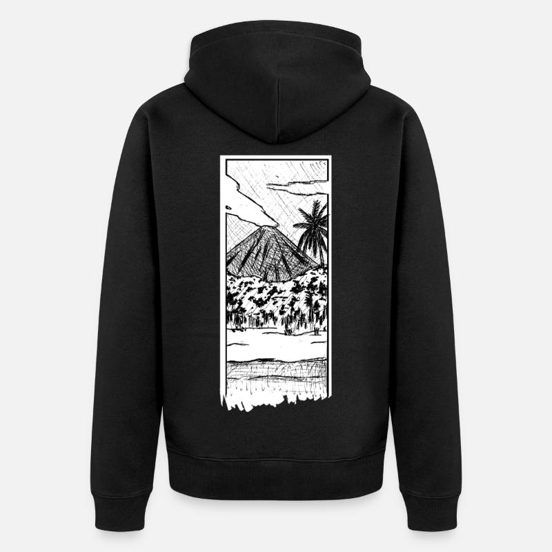 Volcan - Veste à capuche bio Premium Unisexe - noir