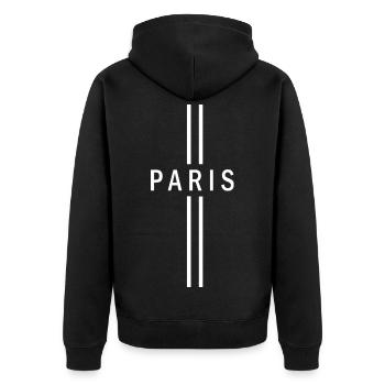 Black Line Betting - Unisex Premium Organic Zip Hoodie - black - Back - Nico (187cm)