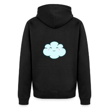 Sweet Cloud - Unisex Premium Organic Zip Hoodie - black - Back - Nico (187cm)