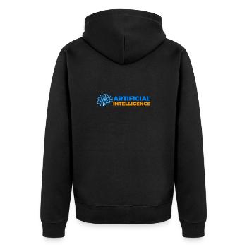 Artificial intelligence - Unisex Premium Organic Zip Hoodie - black - Back - Nico (187cm)