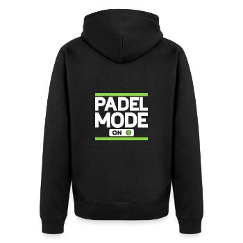 Mode Padel sur Padel Player Padel Tennis - Veste à capuche bio Premium Unisexe - noir - Dos - Nico (187cm)