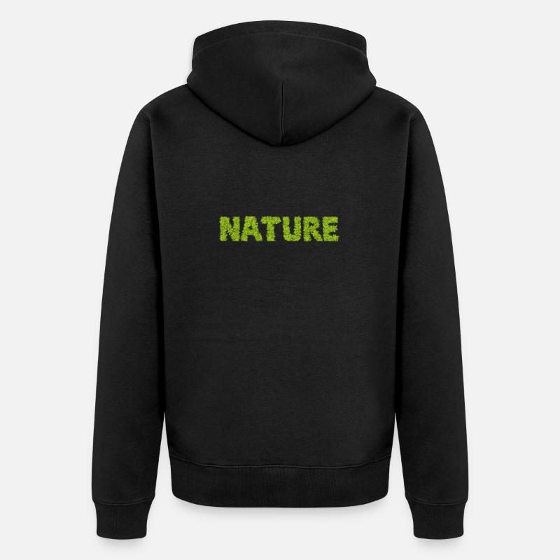 Natur - Unisex Premium Bio Zip Hoodie - Schwarz