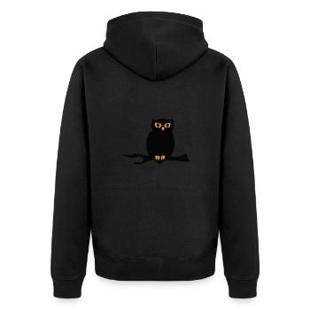 Hibou d’Halloween - Veste à capuche bio Premium Unisexe - noir - Dos - Nico (187cm)