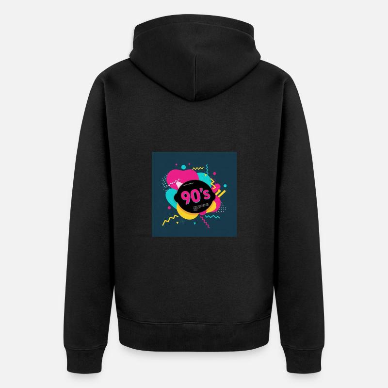 Ambiance des années 90 - Veste à capuche bio Premium Unisexe - noir
