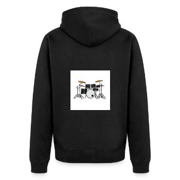 The drums: rhythm in the blood - Unisex Premium Organic Zip Hoodie - black - Back - Nico (187cm)