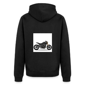Black Morrad Design - Liberté - Veste à capuche bio Premium Unisexe - noir - Dos - Nico (187cm)