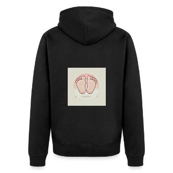 Mignons petits pieds de bébé - Veste à capuche bio Premium Unisexe - noir - Dos - Nico (187cm)