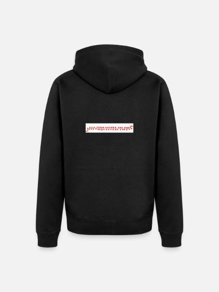 Band mit Herz - Unisex Premium Bio Zip Hoodie - Schwarz