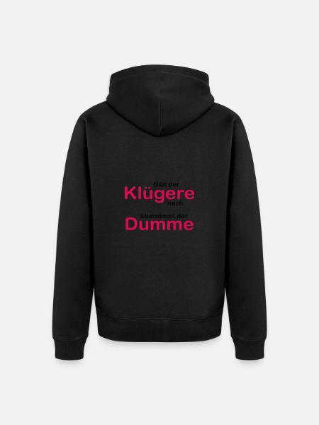Le plus intelligent cède - Veste à capuche bio Premium Unisexe - noir