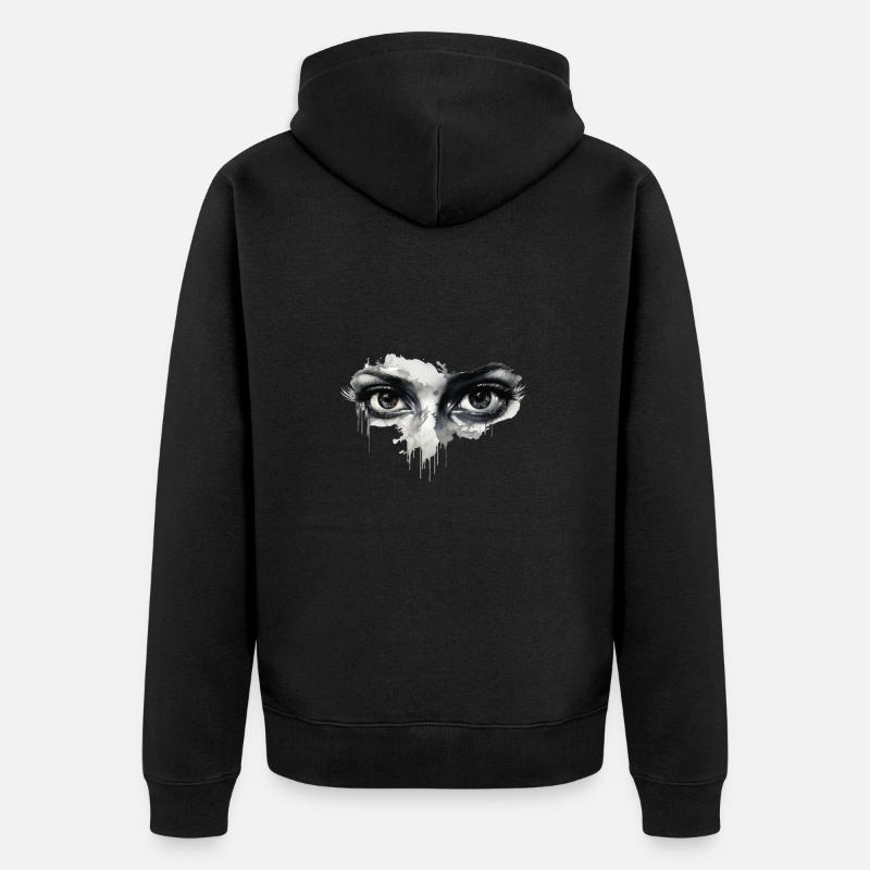 Eyes parti à l’égout - Veste à capuche bio Premium Unisexe - noir