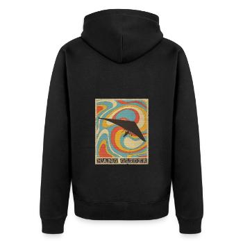 Hang glider hang glider Delta glider - Unisex Premium Organic Zip Hoodie - black - Back - Nico (187cm)