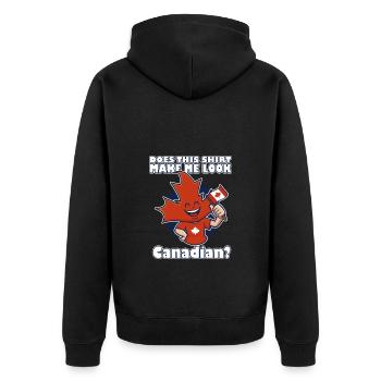 Le Canada fait-il paraître canadien - Veste à capuche bio Premium Unisexe - noir - Dos - Nico (187cm)