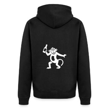 Monkey Beer Drôle De Fête Célibataire - Veste à capuche bio Premium Unisexe - noir - Dos - Nico (187cm)